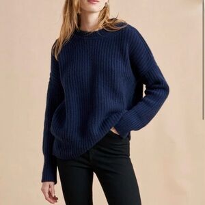 La Ligne Tojours Cashmere Navy Sweater NWT